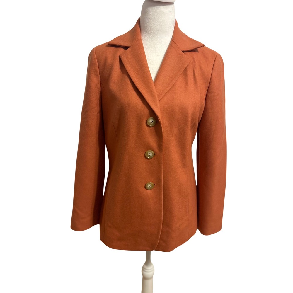 Vintage Talbots Wool Cashmere pockets 3 button blazer suit jacket old money prep